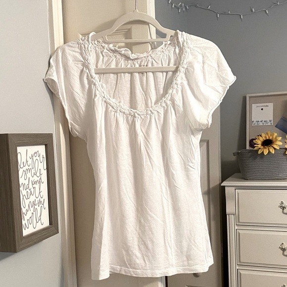 Loft Ruffled Edge Tee - Picture 1 of 10